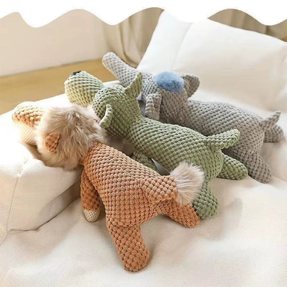 Plush Bite-Resistant Dog Toy with Sound for Small Breeds - Teeth Grinding and Decompression Aid