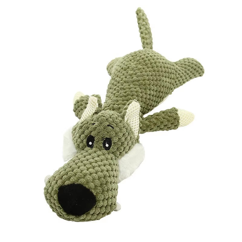 Plush Bite-Resistant Dog Toy with Sound for Small Breeds - Teeth Grinding and Decompression Aid