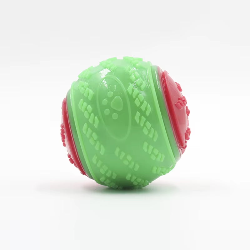 Interactive Soft TPR Dog Toys for Dental Care and Bite Resistance - Squeaky Ball Toy