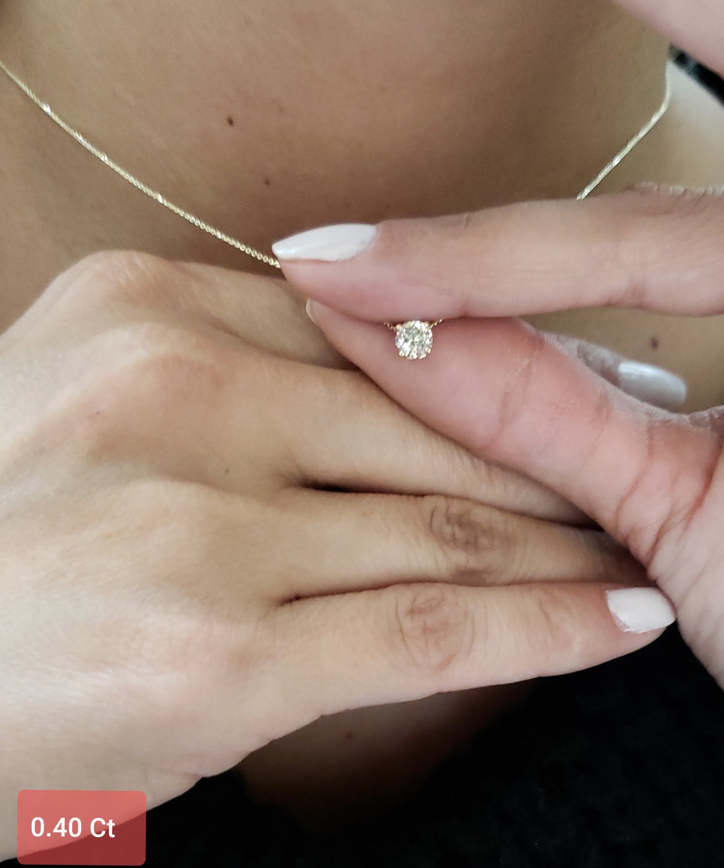 Lab Grown Diamond, 14Kt Gold Necklace, Attached Diamond Necklace, Beautiful White Diamonds, Best Gift
