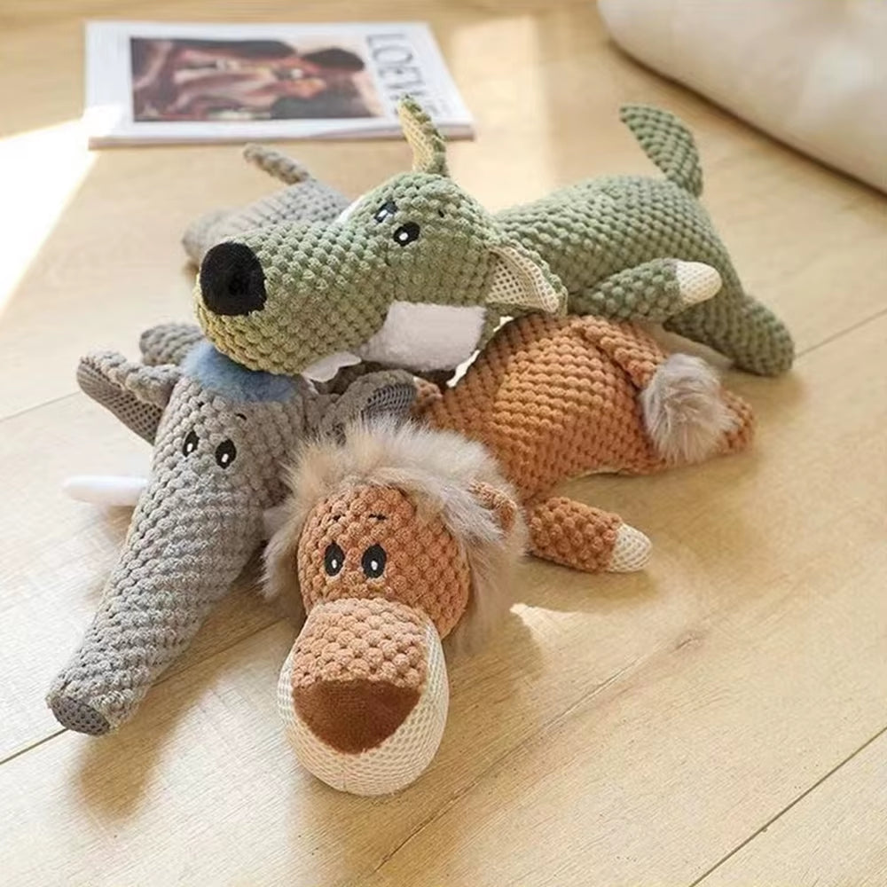 Plush Bite-Resistant Dog Toy with Sound for Small Breeds - Teeth Grinding and Decompression Aid
