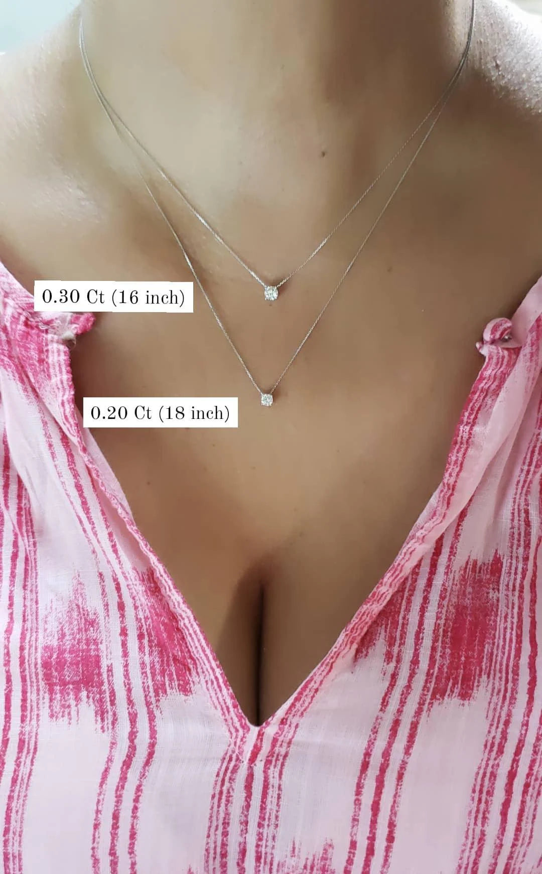 Lab Grown Diamond, 14Kt Gold Necklace, Attached Diamond Necklace, Beautiful White Diamonds, Best Gift