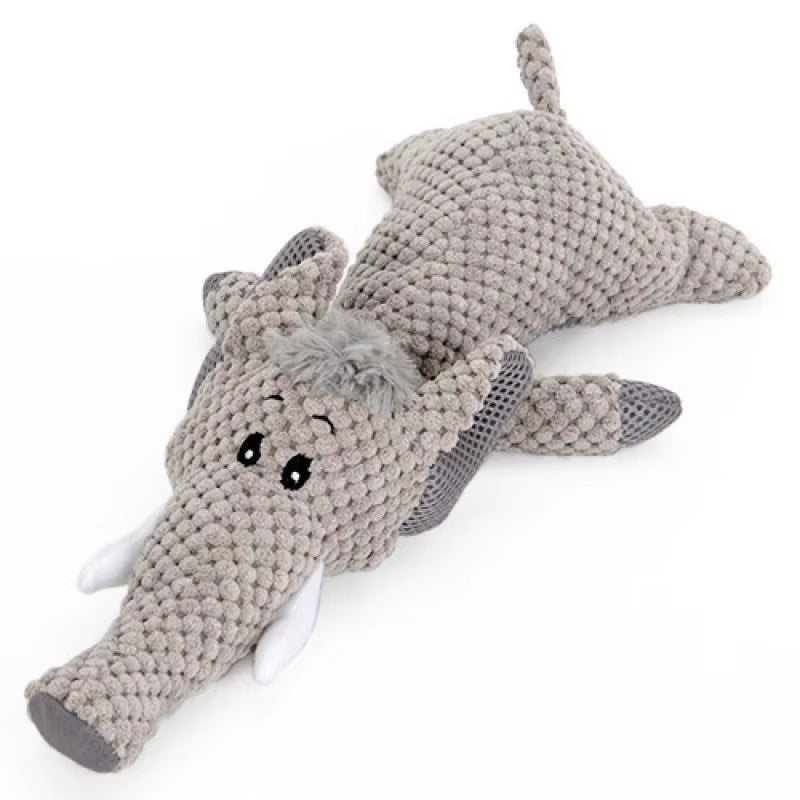 Plush Bite-Resistant Dog Toy with Sound for Small Breeds - Teeth Grinding and Decompression Aid