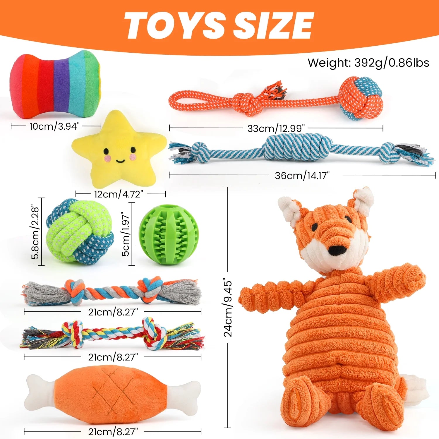 Small Dog Toy Collection: 10-Piece Set of Chew Toys for Teething and Training, Including Plush Squeaky Toys, Treat Balls, and Rope Toys for Engaging Playtime