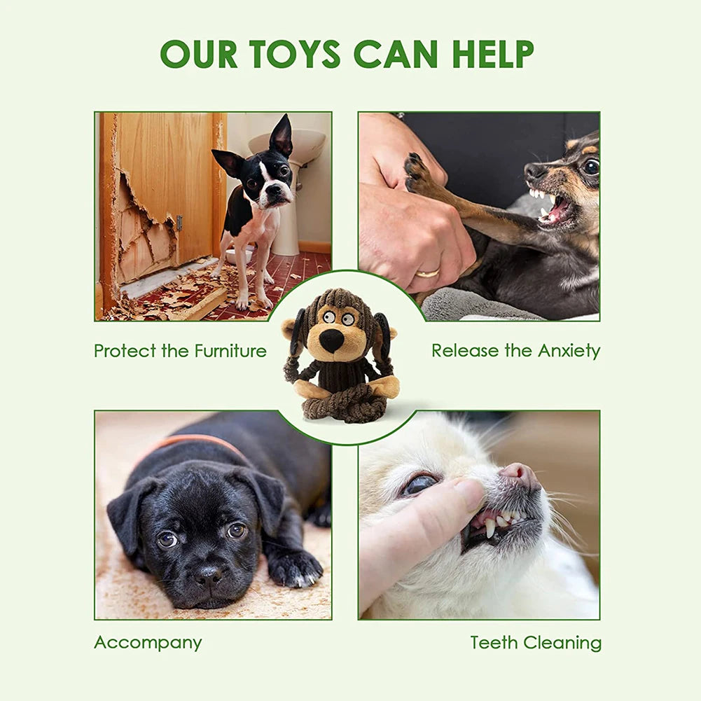 Plush Squeaky Puppy Chew Toys for Teething and Training - Interactive Dog Toys for Small Breeds