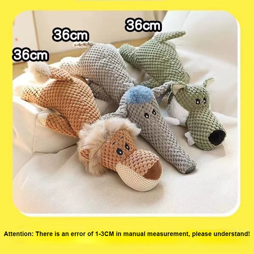 Plush Bite-Resistant Dog Toy with Sound for Small Breeds - Teeth Grinding and Decompression Aid