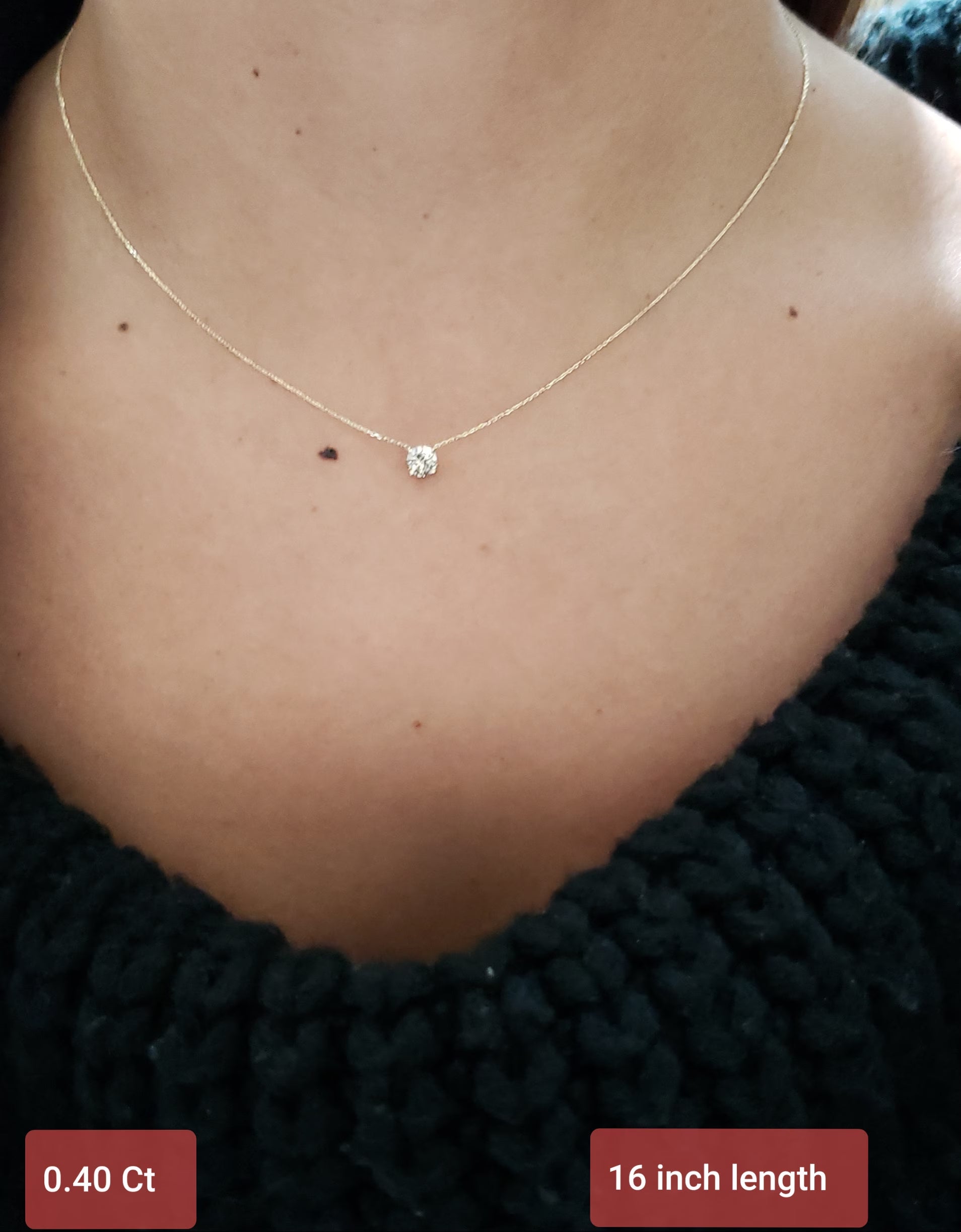 Lab Grown Diamond, 14Kt Gold Necklace, Attached Diamond Necklace, Beautiful White Diamonds, Best Gift