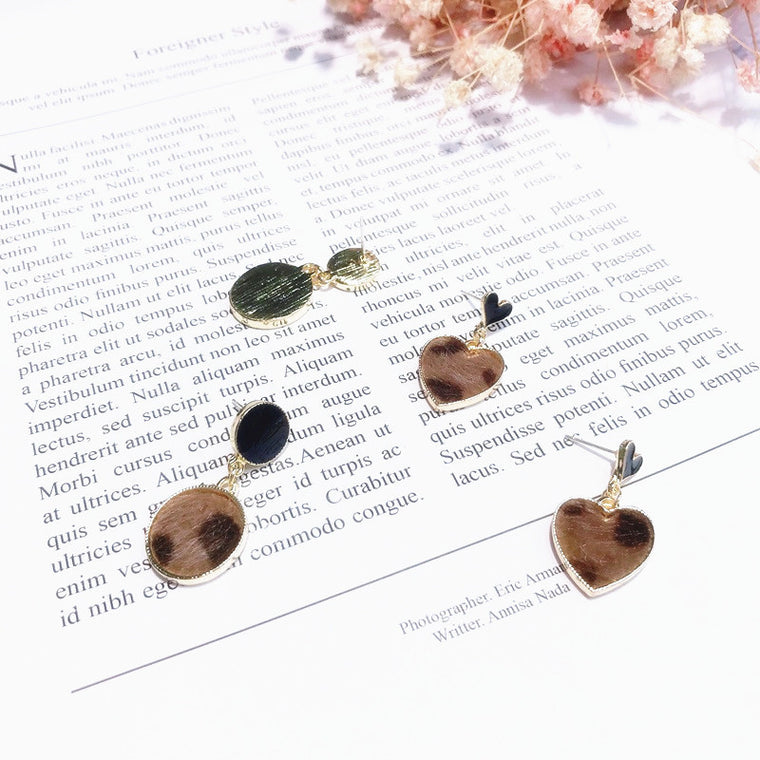 Plush Leopard-Print Statement Earrings
