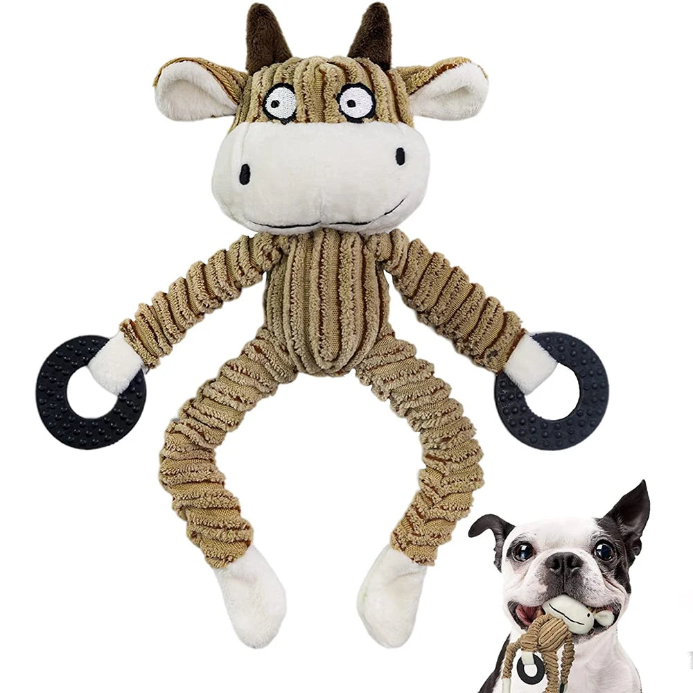 Plush Squeaky Puppy Chew Toys for Teething and Training - Interactive Dog Toys for Small Breeds