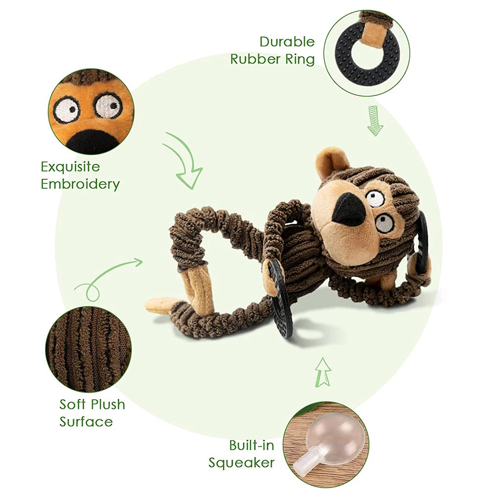 Plush Squeaky Puppy Chew Toys for Teething and Training - Interactive Dog Toys for Small Breeds