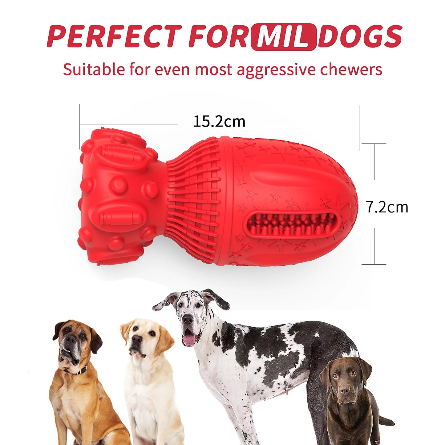 Interactive Squeaky Toy for Large and Medium Dogs - Clearance Item, Assorted Colors Available